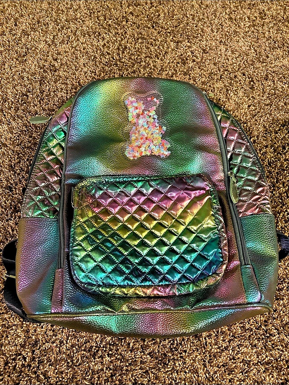 Bari Lynn  Quilted Backpack in Multicolor